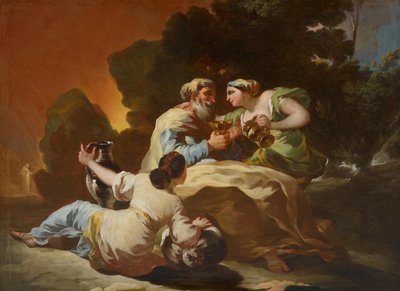 Lot und seine Töchter von Francisco de Goya